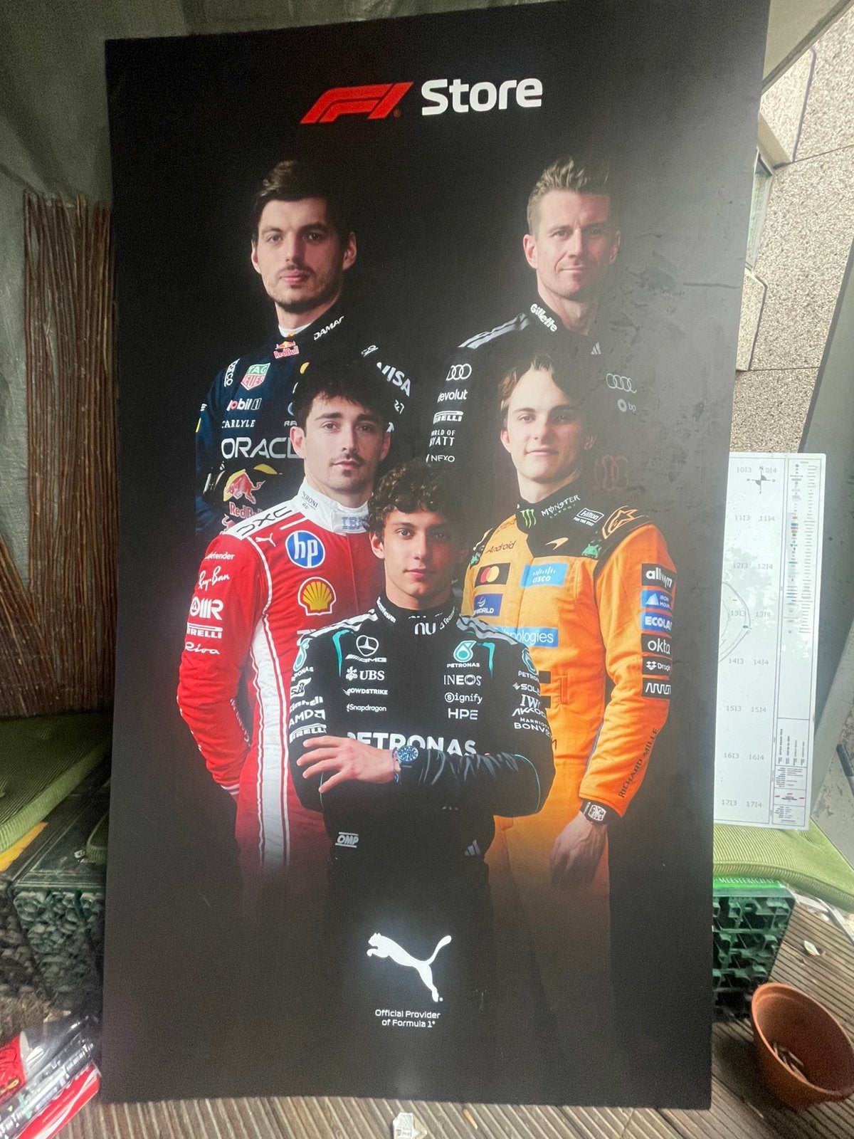 F1 reclame bord levensgroot 2026, Ophalen, Zo goed als nieuw, Formule 1