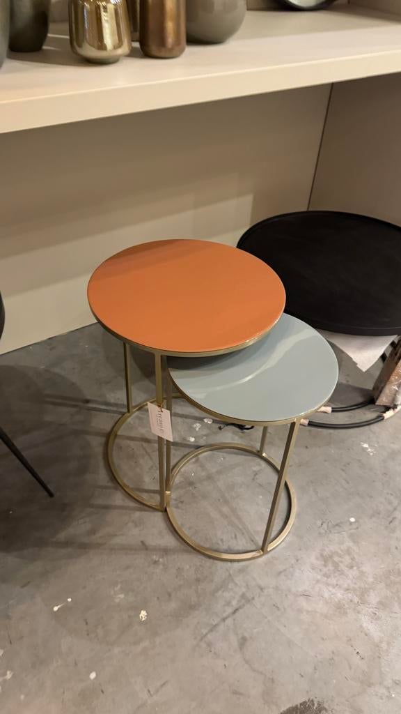 Pot&Vaas Salontafel Set (2 stuks) - Showroommodel, Huis en Inrichting, Tafels | Salontafels, Zo goed als nieuw, Minder dan 50 cm