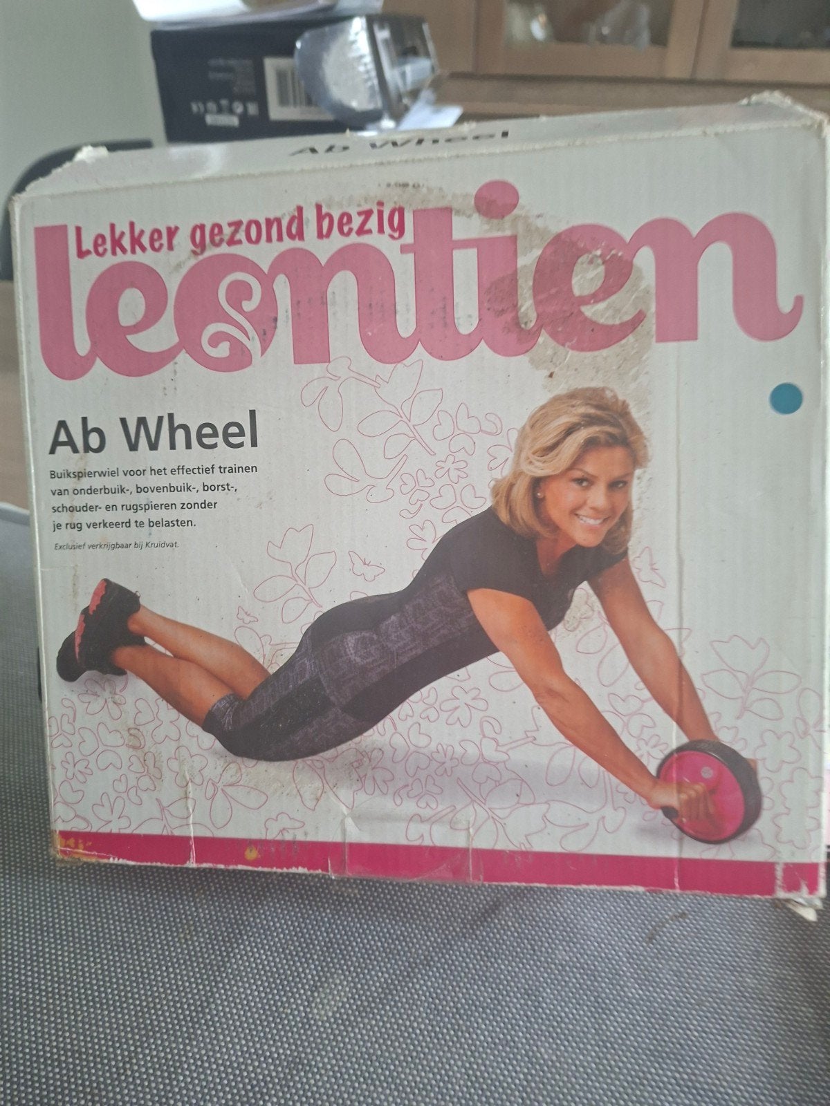 Leontien Ab Wheel - Buikspierwiel voor effectieve training, Sport en Fitness, Ophalen of Verzenden, Gebruikt, Borst, Buikspierwiel