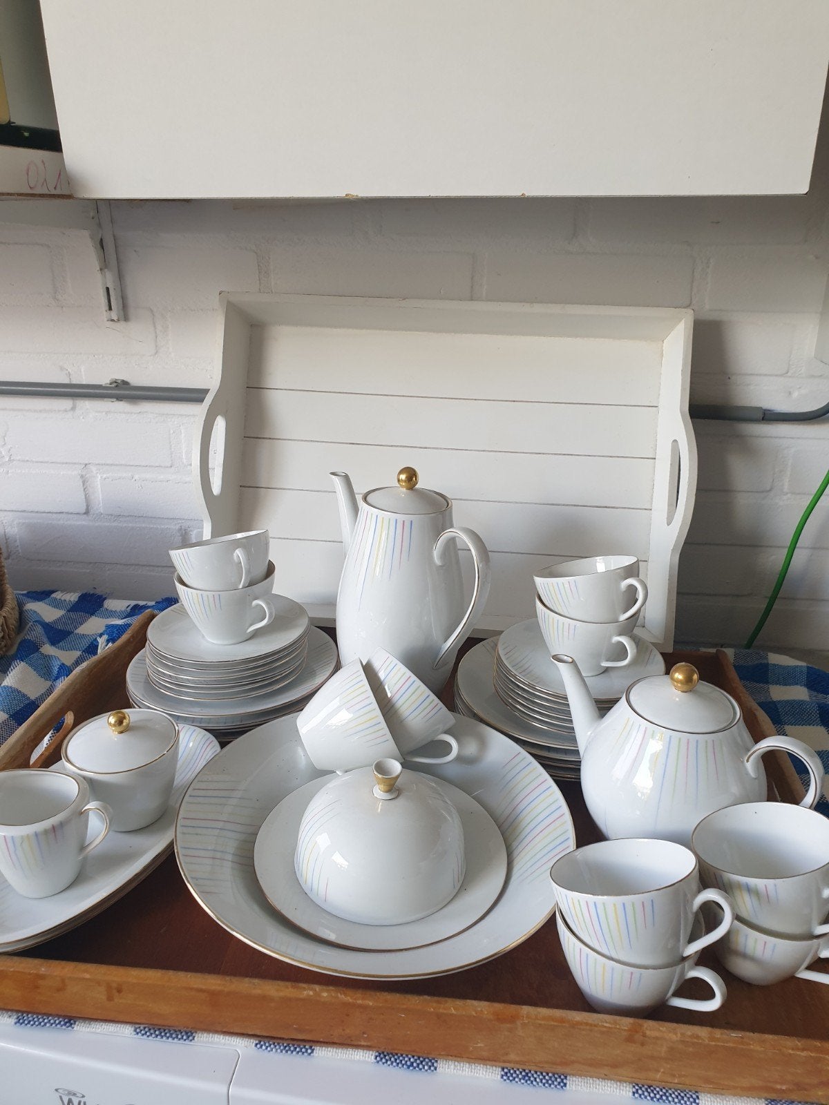 TK. vintage 27 delig koffie Thee  servies., Ophalen, Porselein, Overige stijlen