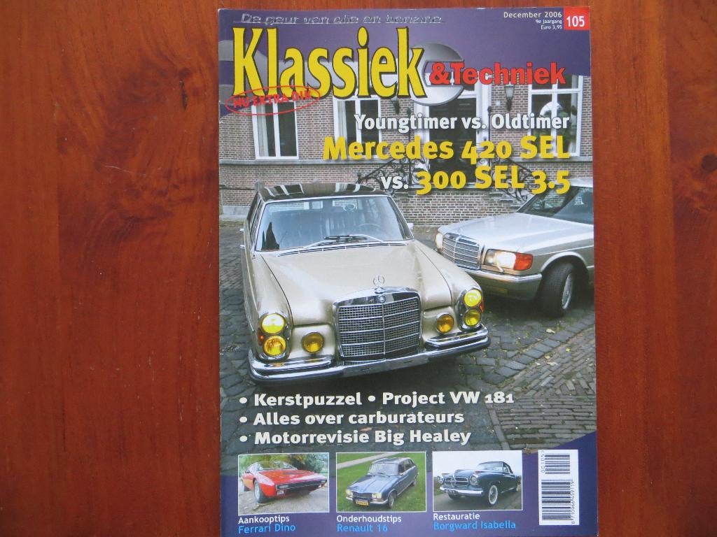 Klassiek & Techniek 105 Mercedes-Benz 420 SEL, 300 SEL 3.5, Ophalen of Verzenden, Nieuw, Mercedes