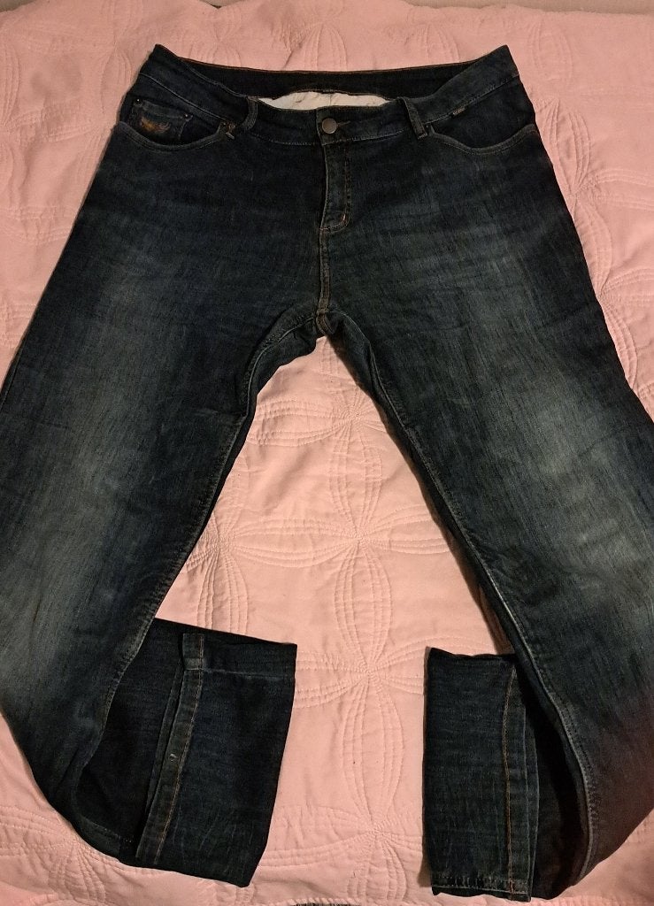 Motor spijkerbroek dames 32/32 (42), Motoren, Ophalen, Broek | textiel, Richa, Dames