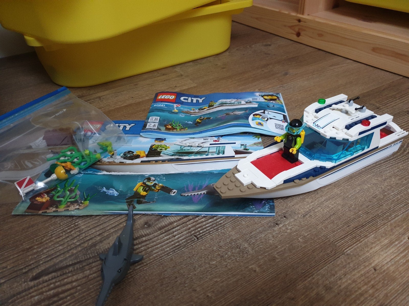 LEGO City Duikboot met duiker en haai - Compleet, Ophalen of Verzenden, Zo goed als nieuw, Overige merken