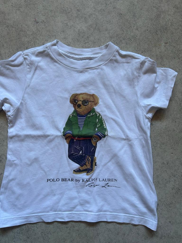 Polo Ralph Lauren T-shirt met Polo Bear print 5 jaar, Kinderen en Baby's, Ophalen of Verzenden, Gebruikt, Jongen of Meisje
