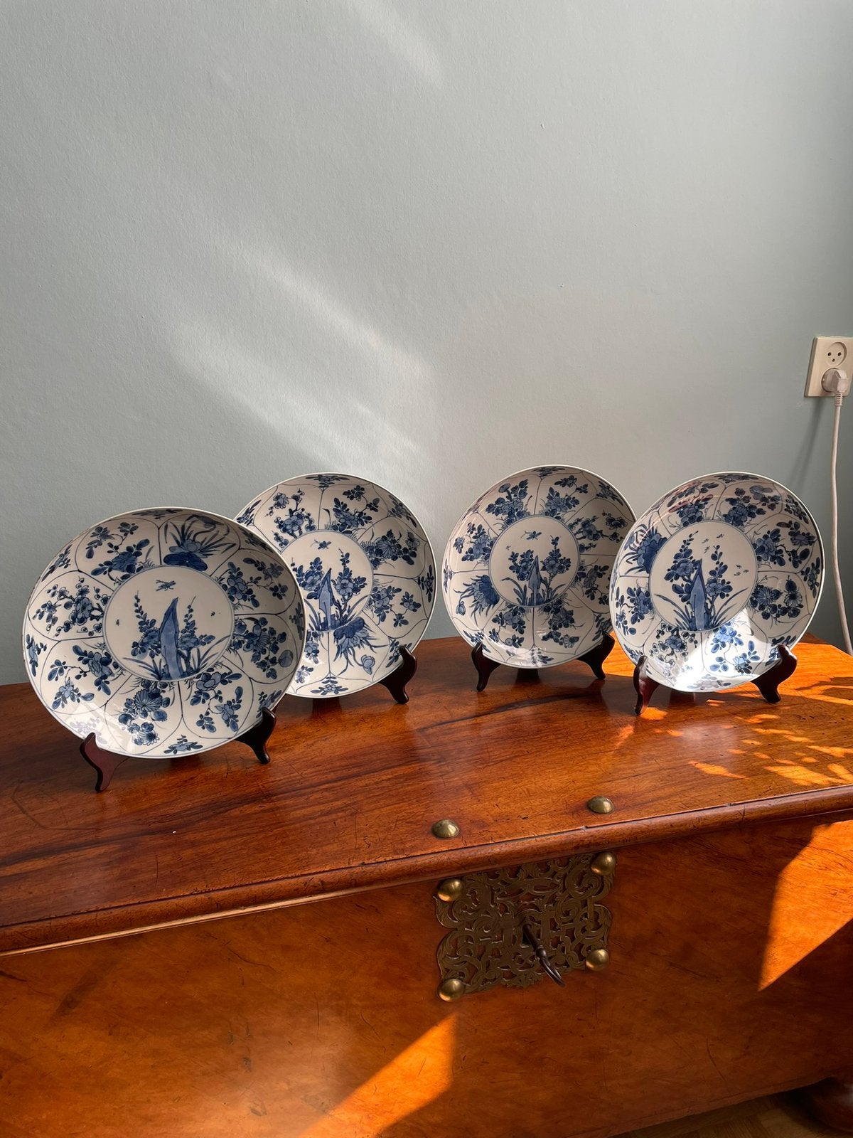 Chinees porselein Kangxi set borden, Ophalen of Verzenden