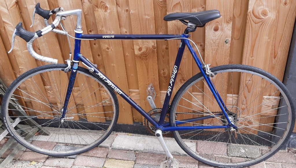 Jan Janssen racefiets vintage, Fietsen en Brommers, Gebruikt, Carbon, Meer dan 20 versnellingen, Ophalen
