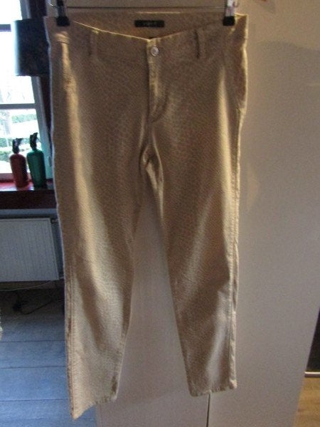D1947 ESPRIT mt 36 jeans beige panterprint animal print, Kleding | Dames, Verzenden, Beige, Zo goed als nieuw, Maat 36 (S)