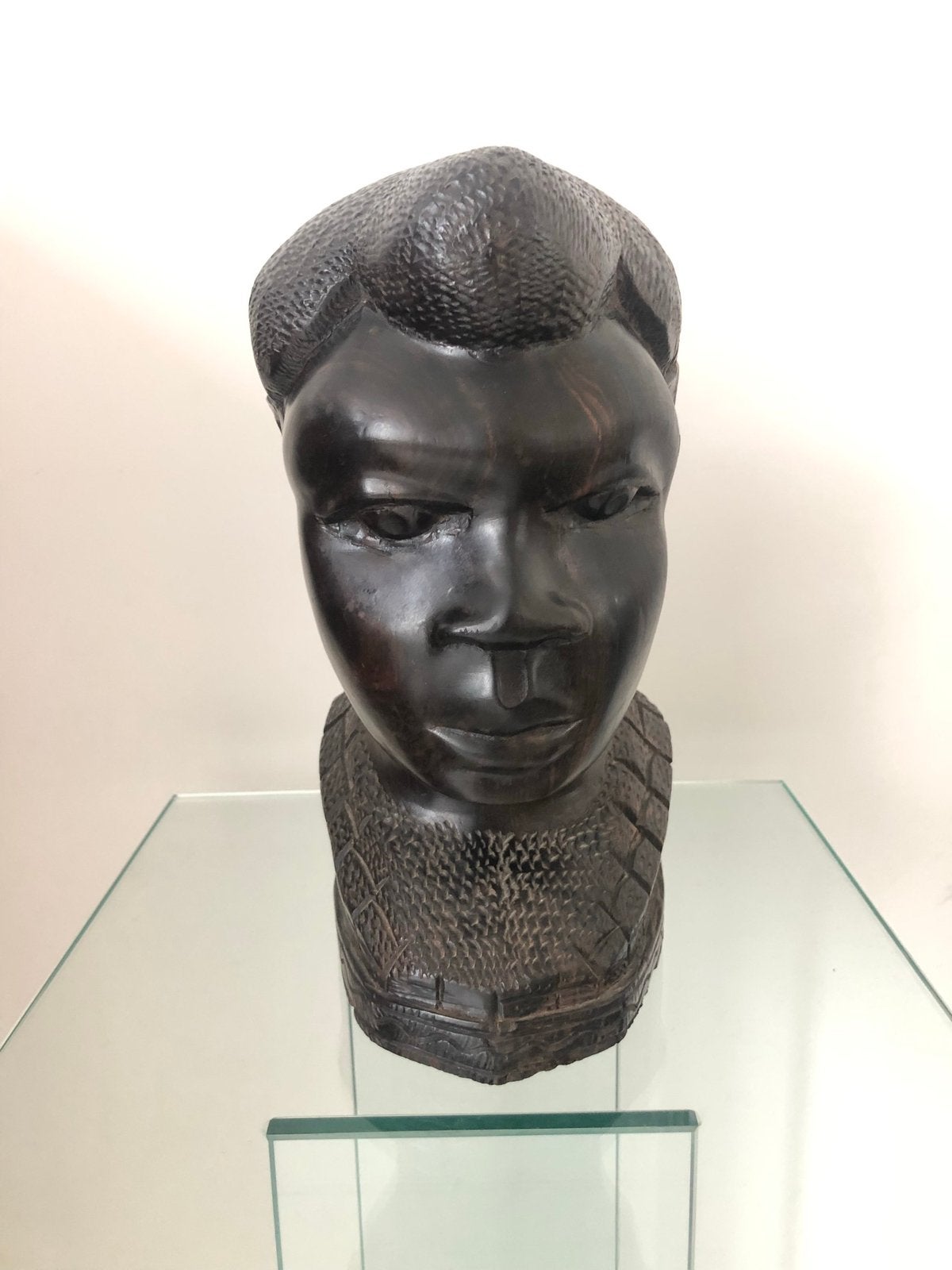 Groot Afrikaans Hoofd/Buste Ebbenhout - 4kg. MCM, Ophalen of Verzenden