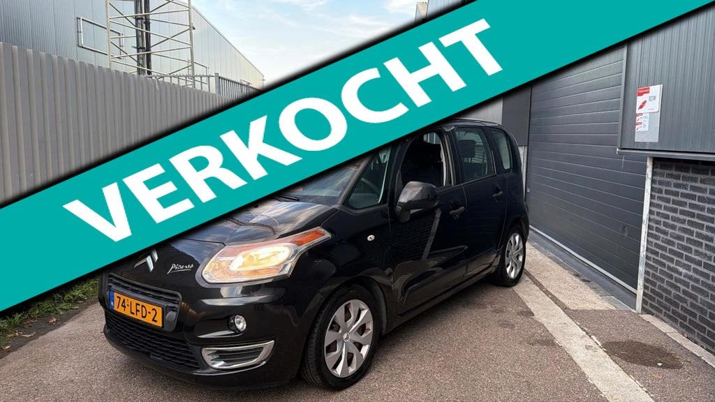Citroen C3 Picasso 1.4 VTi Aura, Voorwielaandrijving, Dealer onderhouden, Gebruikt, Zwart