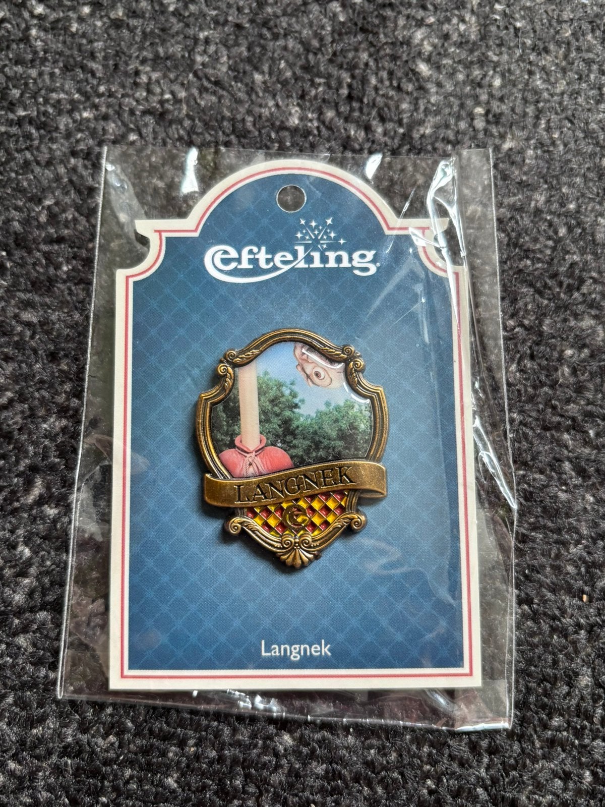 Langnek pin efteling, Ophalen, Zo goed als nieuw, Button of Speldje