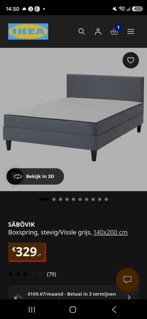 Ikea bed 140x200, Ophalen of Verzenden, Tweepersoons, 140 cm