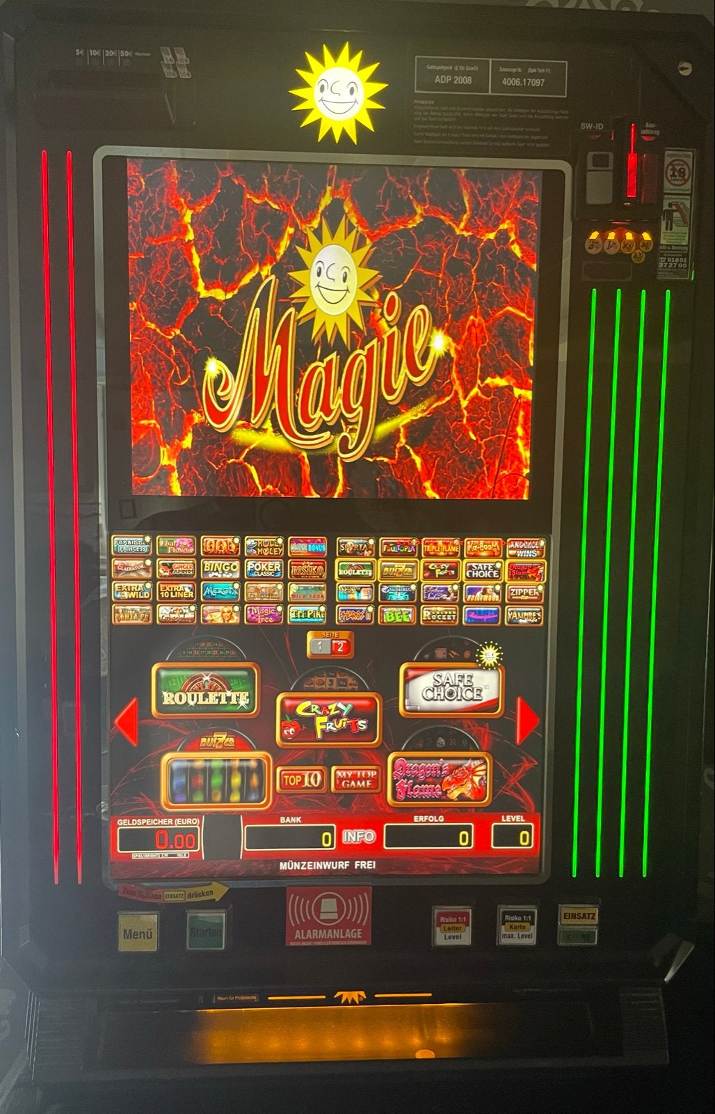 Gokkast merkur ideal  - Speelautomaat met diverse spellen, Euro, Ophalen of Verzenden, Gebruikt