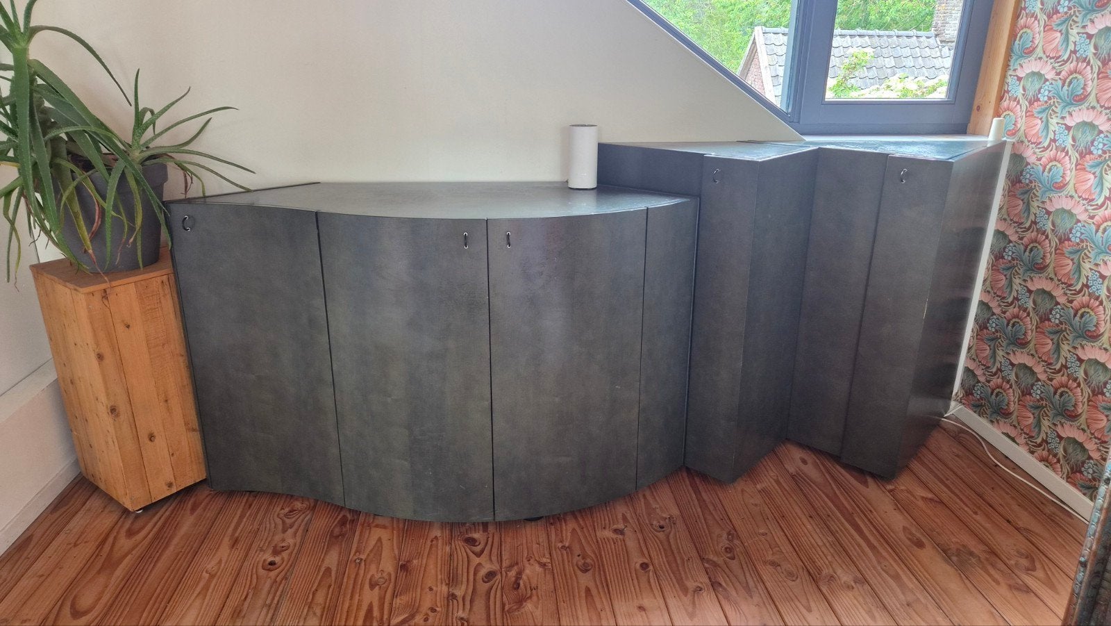 Unieke modulaire kast - Groen wandkast dressoir, Ophalen