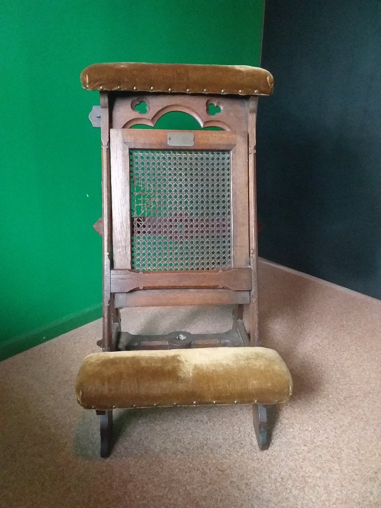 Bidstoel, Overige kleuren, Eén, Hout, Antiek