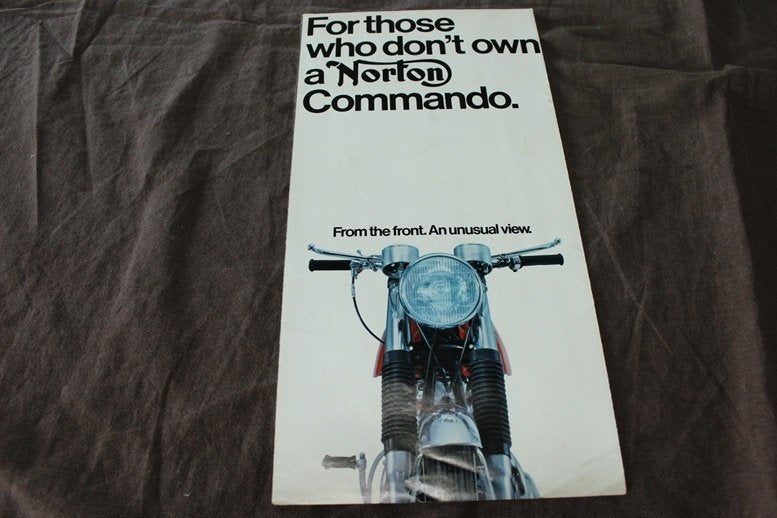 Norton 750cc Commando motorfiets verkoop folder brochure, Ophalen of Verzenden, Overige merken