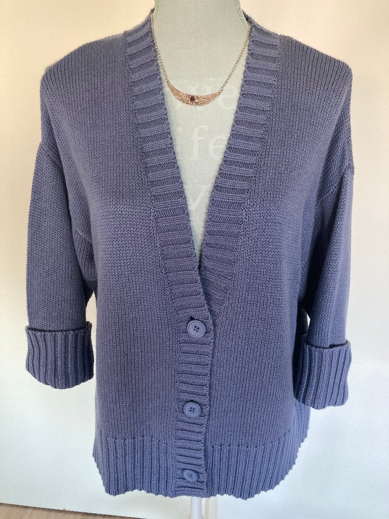Vest met V-hals en driekwart mouwen - LIV, Blauw, Maat 42/44 (L), Ophalen of Verzenden, Gedragen