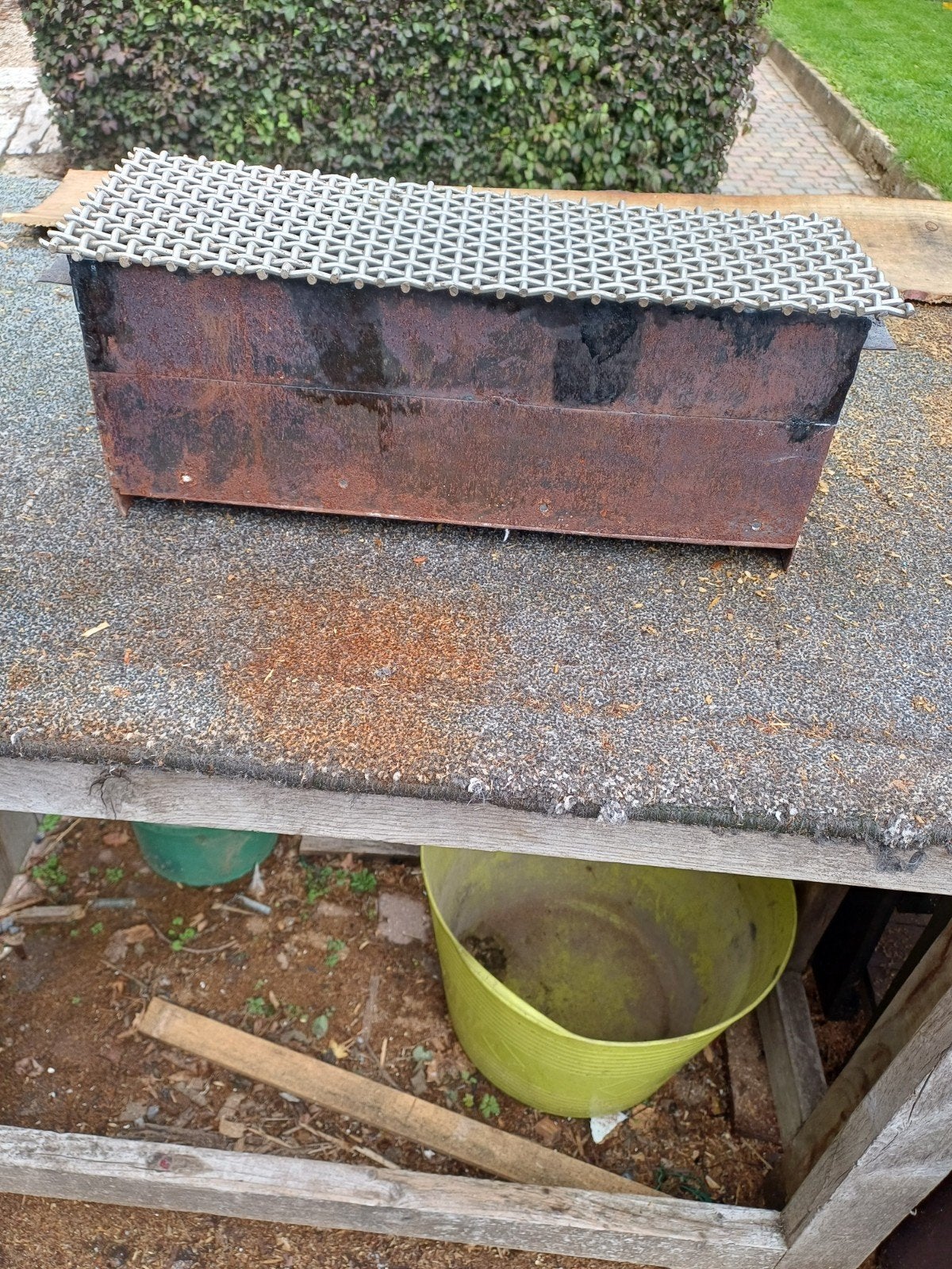 Handgemaakte Sate BBQ van plaatstaal - 50x15x15cm, Ophalen, Gebruikt