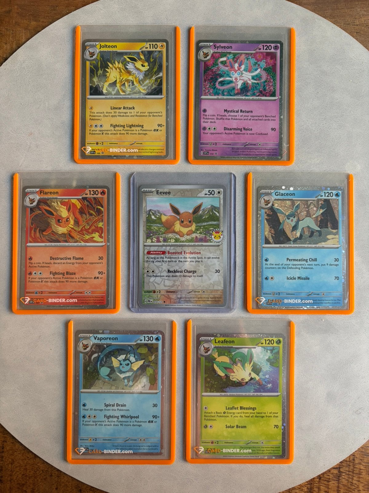 Eevee Evolution set Pokemon kaarten TE KOOP, Ophalen of Verzenden, Zo goed als nieuw, Meerdere kaarten