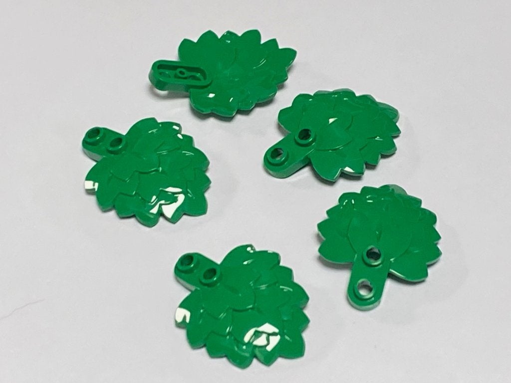 Partij 5x nieuwe Lego blad met 1z2 ronde plaat diverse kleur, Overige thema's, Lego, Nieuw, Ophalen of Verzenden