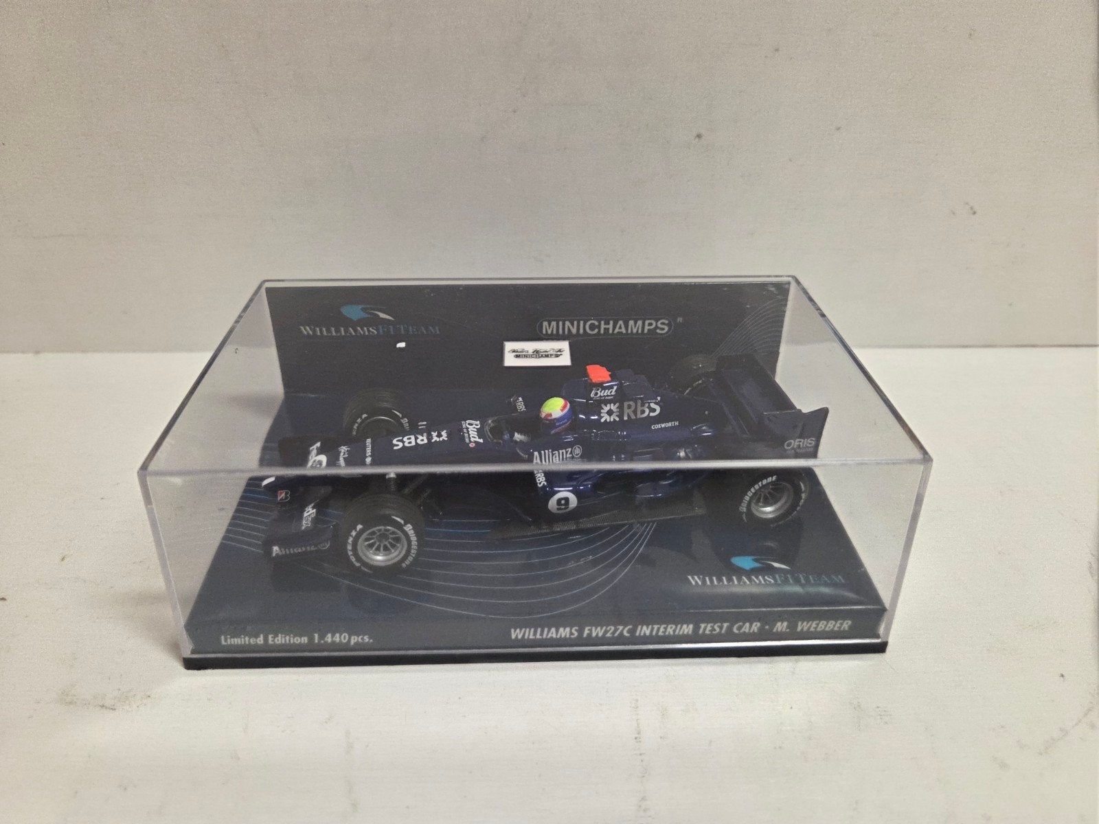 Minichamps Williams FW27C Interim Test Car Webber, Auto, ., Ophalen of Verzenden, Zo goed als nieuw