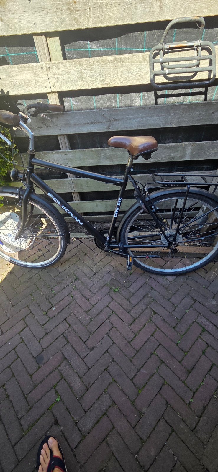 Pelikaan City  - Zwart, Fietsen en Brommers, Overige merken, Gebruikt, Velgrem, Versnellingen