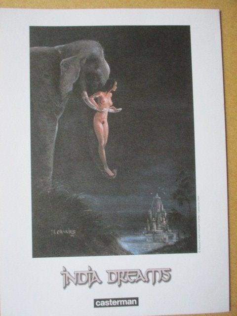adv11063 india dreams prent, Verzamelen, Ophalen, Overige figuren, Gebruikt, Plaatje, Poster of Sticker