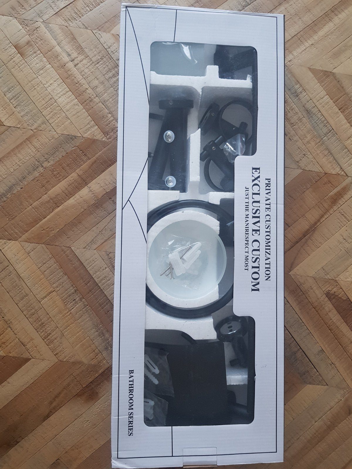 Luxe 7-delige badkamer accessoires set zwart- Nieuw in doos!, Ophalen of Verzenden, Nieuw, Zwart