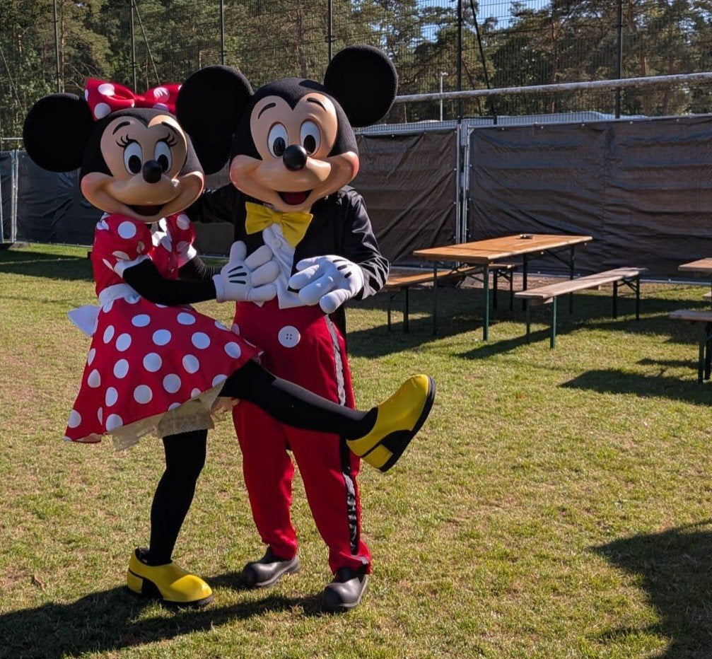 Mickey, Minnie of Donald Mascotte,  Events, kinderfeestje, Ophalen of Verzenden, Zo goed als nieuw, Verjaardag