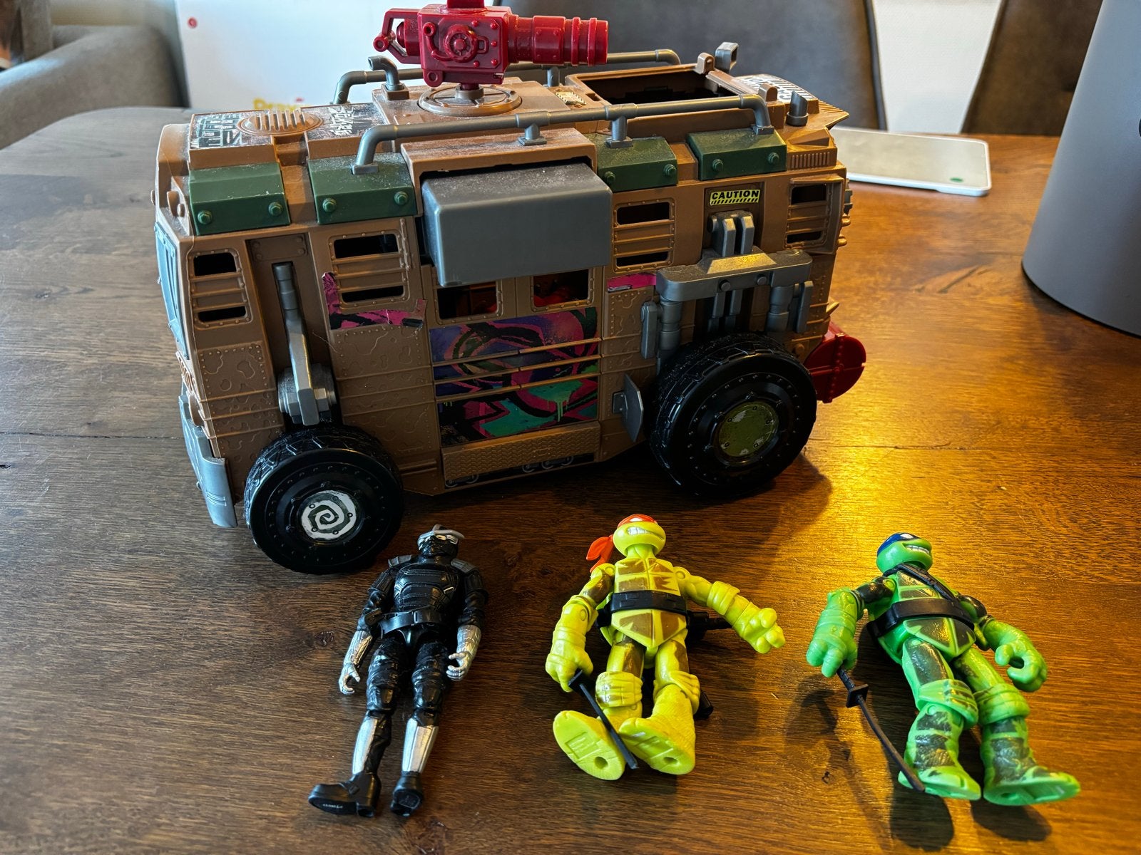 TMNT rioolwagen met 3 actiefiguren, Ophalen, Gebruikt