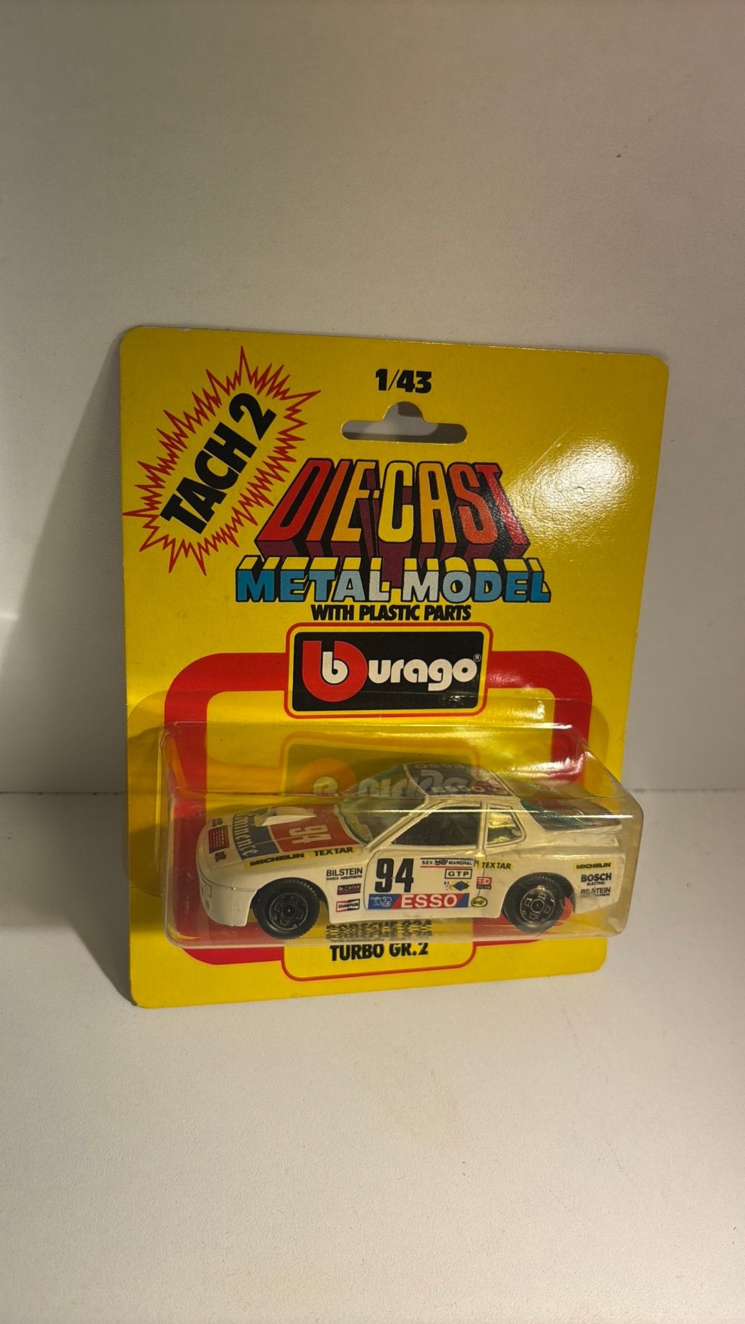 Porsche 924 turbo gr.2 Bburago 1.43, Hobby en Vrije tijd, Modelauto's | 1:43, Overige merken, Auto, Ophalen of Verzenden, A