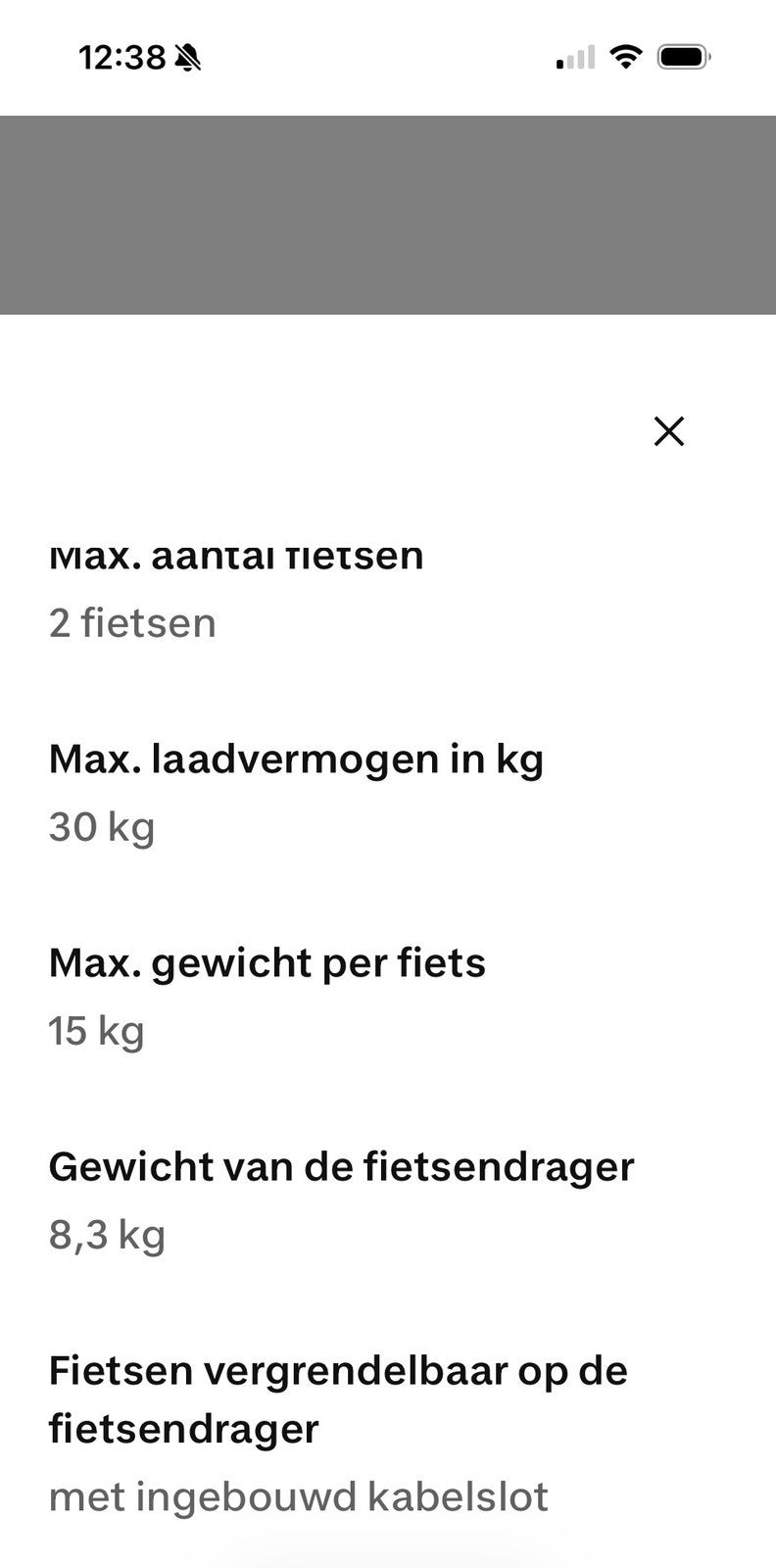 Thule fietsendrager outway hanging 2, Ophalen, Zo goed als nieuw