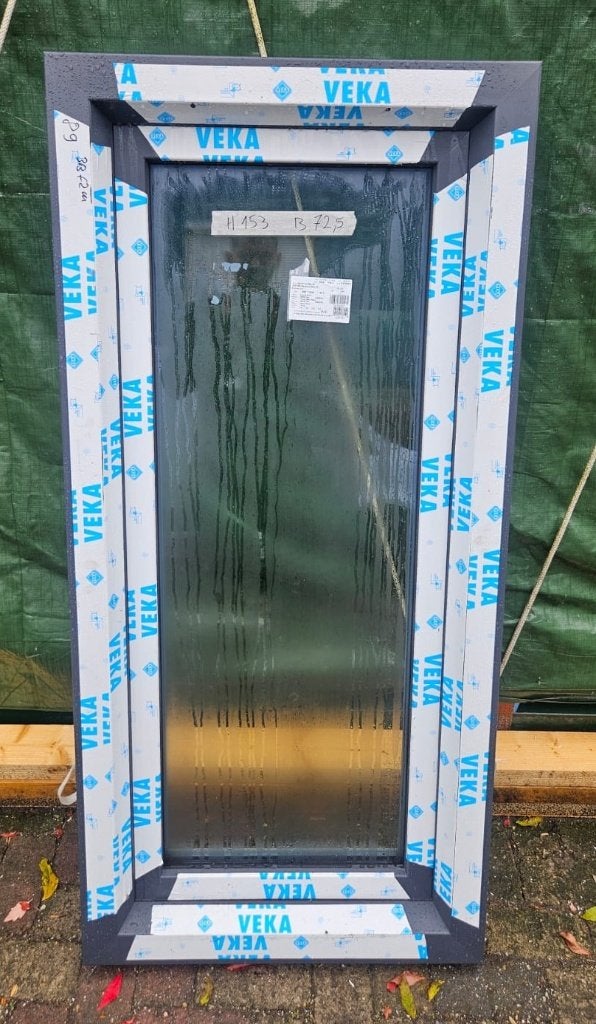 Kunststof raamkozijn NIEUW VEKA draaikiep antracietgrijs/wit, Ophalen, Kunststof, Minder dan 75 cm, Raamkozijn