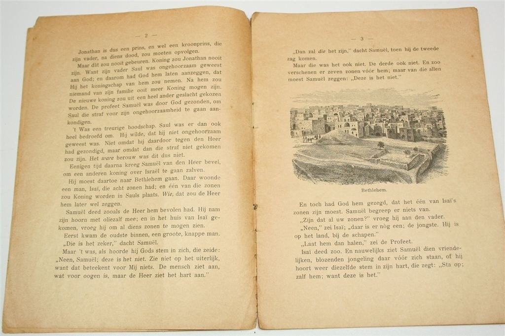 David en Jonathan — Oud Bijbels Kinderboek ca 1910, Ophalen of Verzenden