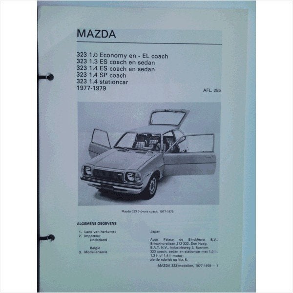 Mazda 323 Vraagbaak losbladig 1977-1979 #1 Nederlands, Ophalen of Verzenden, Gelezen, Mazda