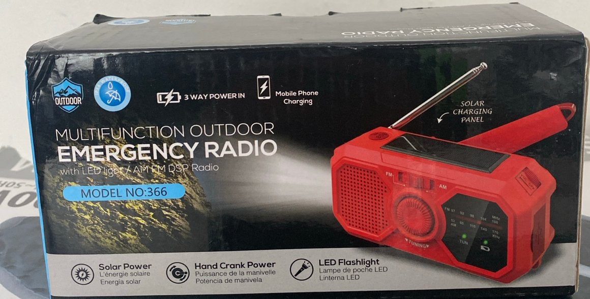 Multifunctionele Noodradio met Zonne- en Handzwengel, Ophalen of Verzenden, Nieuw, Radio