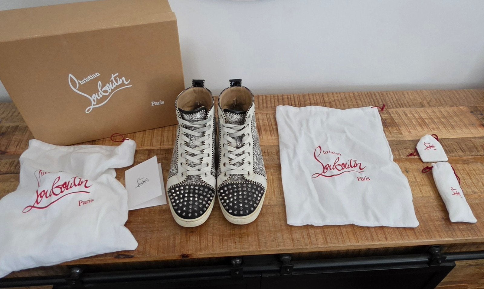 Christian Louboutin sneakers maat 44,5, Christian Louboutin, Wit, Ophalen of Verzenden, Sneakers of Gympen