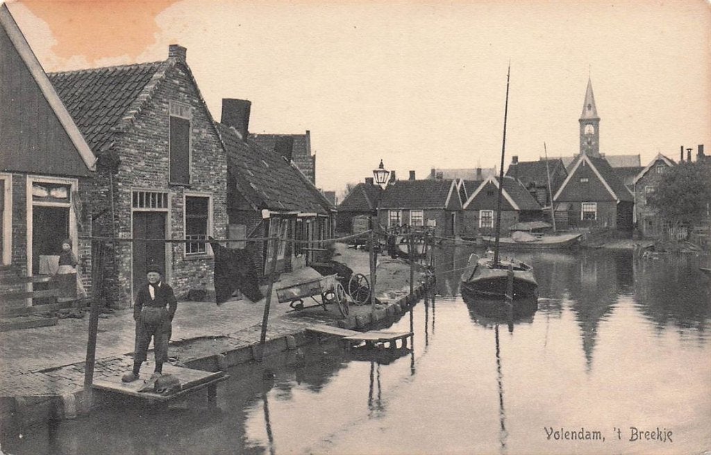 702-499-007 Volendam 'T Breekje, Verzamelen, Ophalen of Verzenden, Voor 1920, Noord-Holland