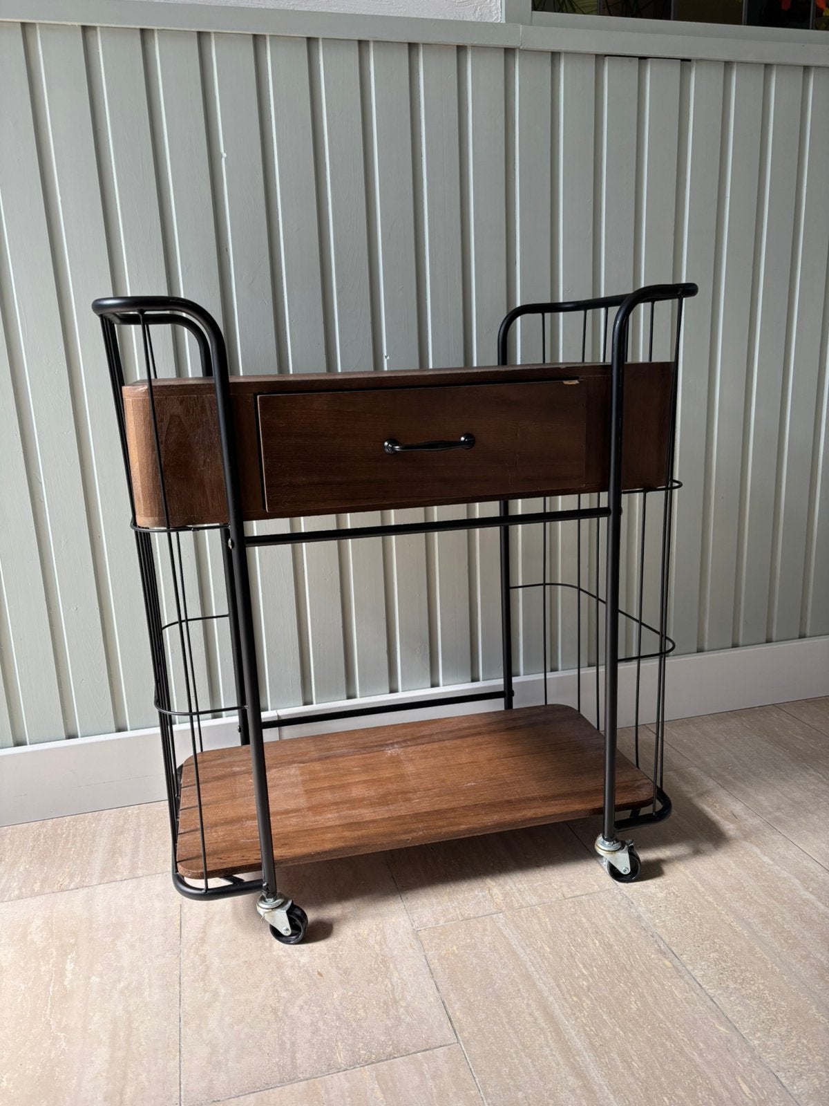 Stoere Industriële Bakkerskast / Keukentrolley met Lade, Huis en Inrichting, Ophalen, 50 tot 100 cm, Zo goed als nieuw, Metaal