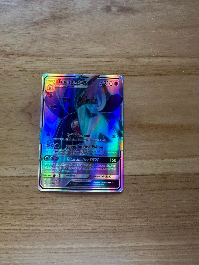 Toxapex GX Pokémon Kaart - Full Art Foil, Ophalen of Verzenden, Zo goed als nieuw, Losse kaart, Foil