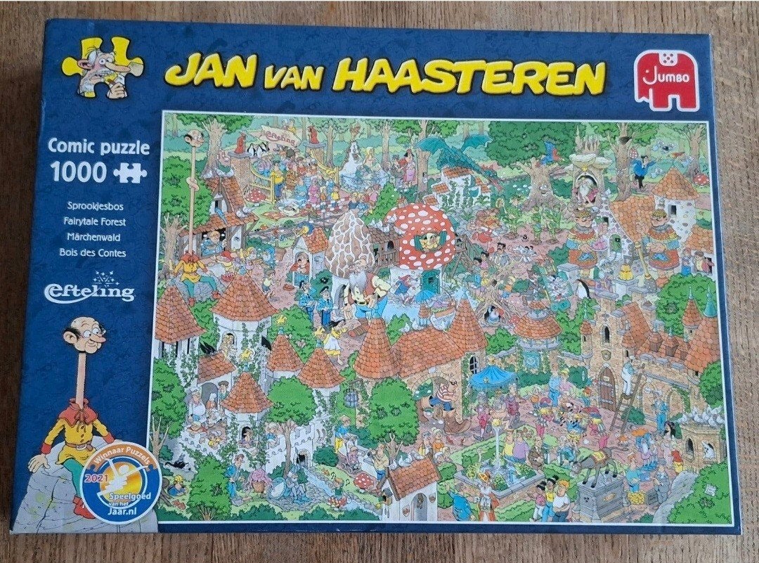 Jan van Haasteren Puzzel Sprookjesbos Efteling!, Ophalen of Verzenden, 500 t/m 1500 stukjes, Zo goed als nieuw