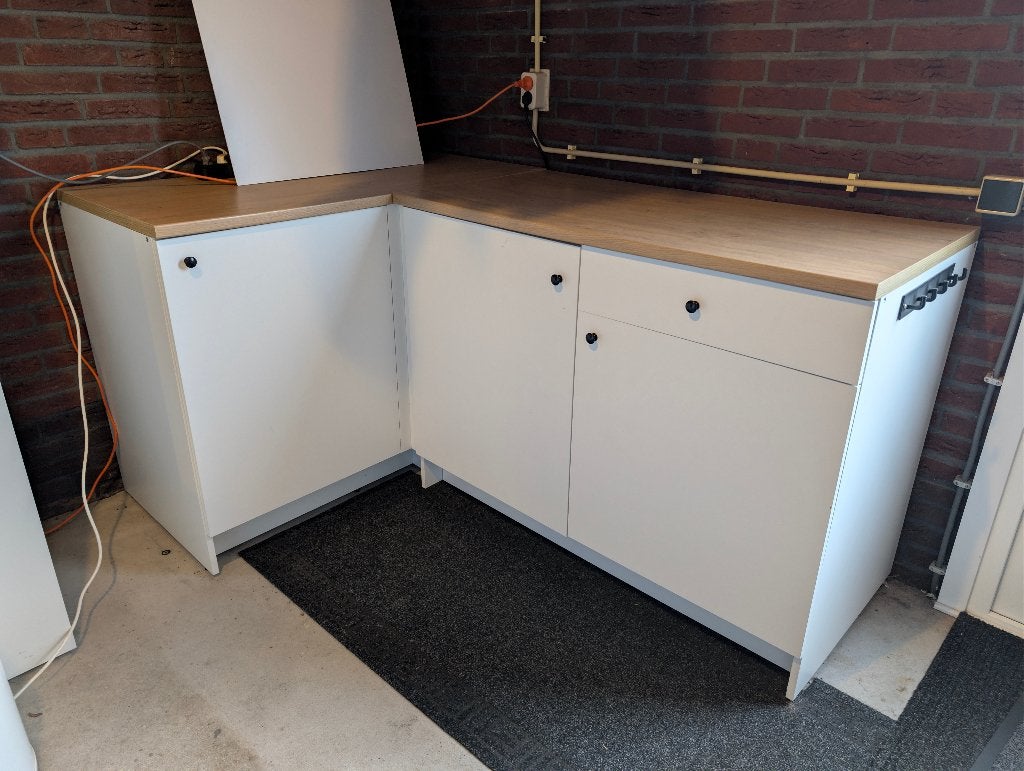Knoxhult keukenblok hoekkast Ikea met veel opbergruimte, Ophalen, Overige materialen, Wit, Hoekkeuken