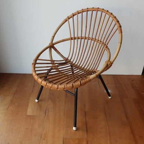 Rotan stoel Rohe vintage retro kinder model origineel, Ophalen, Huis en Inrichting