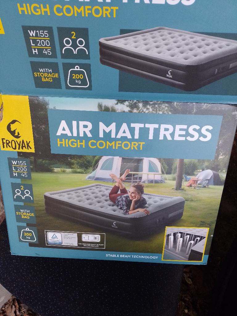 Lucht matras FROYAK 2-persoons, Ophalen, Zo goed als nieuw, 2-persoons