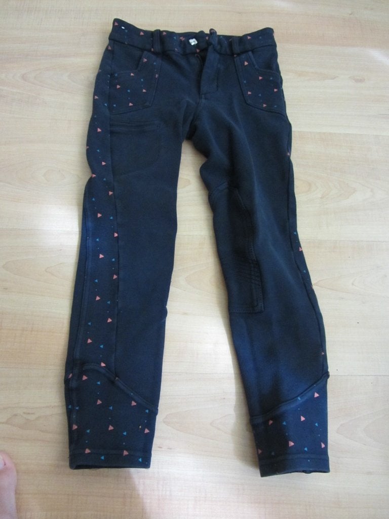 Marineblauwe rijbroek met roze accenten, Dieren en Toebehoren, Gebruikt, Kinderen, Dressuur, Onderkleding