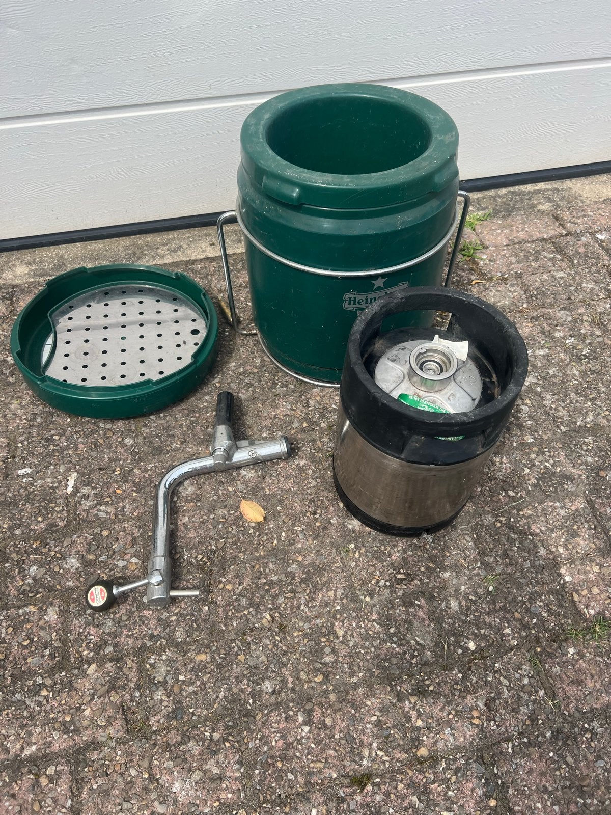 Heineken thuistap 5 liter fust met koeler, Ophalen, Metaal, Overige merken, Groen
