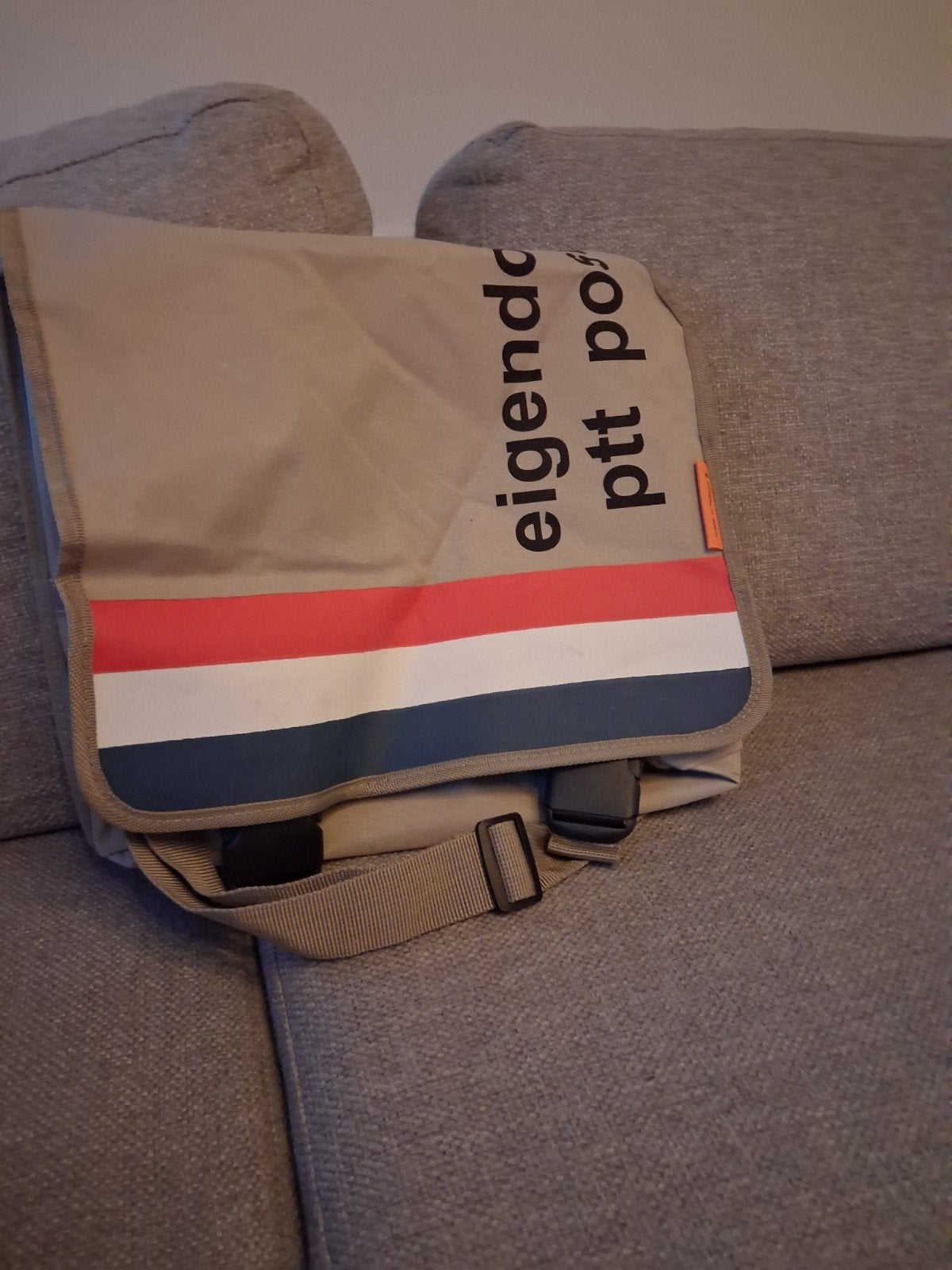 PTT Post schoudertas - Vintage en uniek, Ophalen of Verzenden, Gebruikt, Beige, Overige merken