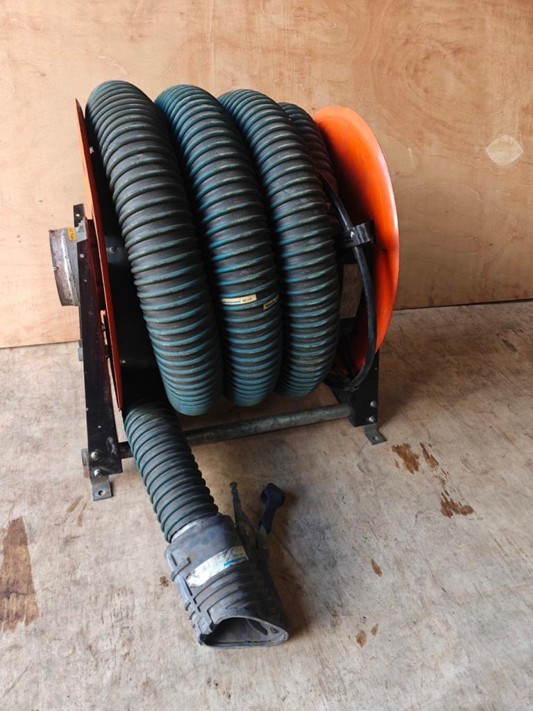 Nederman uitlaatgas afzuighaspel Ø100mm 7m slang garage/APK, Ophalen