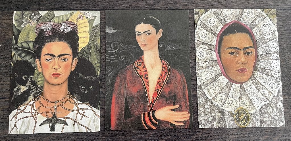 3 mooie kaarten van Frida Kahlo, Nieuw, Ophalen of Verzenden, Voor 1940, Prent