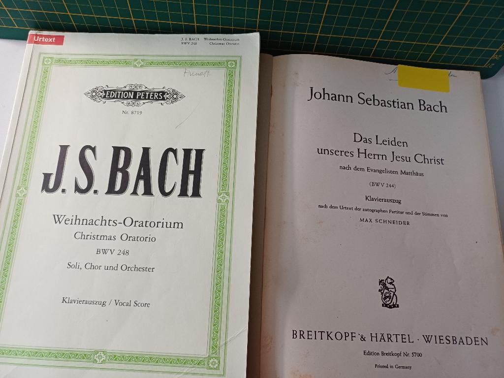 BACH Weinachtsoratorium+ Das Leiden....Pianouittreksel, Ophalen of Verzenden, Zo goed als nieuw, Overige soorten, Klassiek