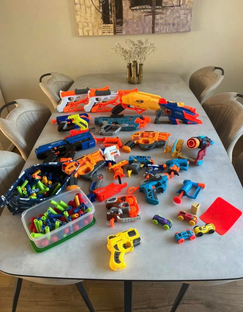 Nerf pistolen, Ophalen of Verzenden, Zo goed als nieuw